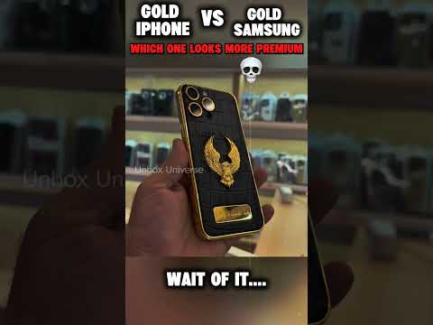 Gold iPhone vs Gold Samsung: Which One Looks More Premium?✨🔥 #shorts #viralvideo