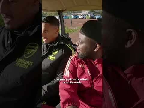 &#039;He talks too much!&#039; 🤣 | Saliba on his amazing defensive partnership with Gabriel Magalhães