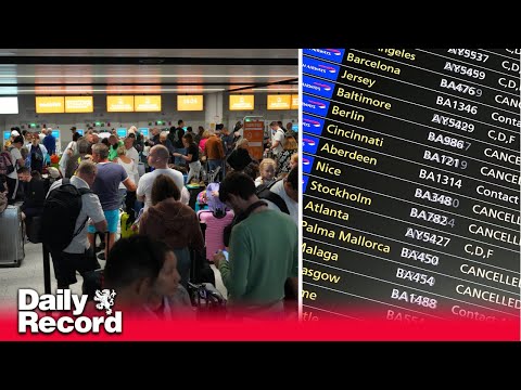 Huge queues at Scots airports as holidaymakers face chaos due to &quot;UK airspace failure&quot;