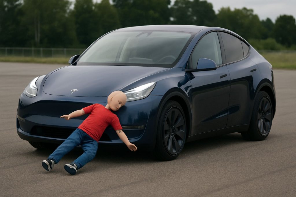 Tesla Model Y’s Autonomous Tech Sparks Uproar After ‘Child Dummy’ Crash Test Video Goes Viral Tesla Model Y’s Autonomous Tech Sparks Uproar After ‘Child Dummy’ Crash Test Video Goes Viral